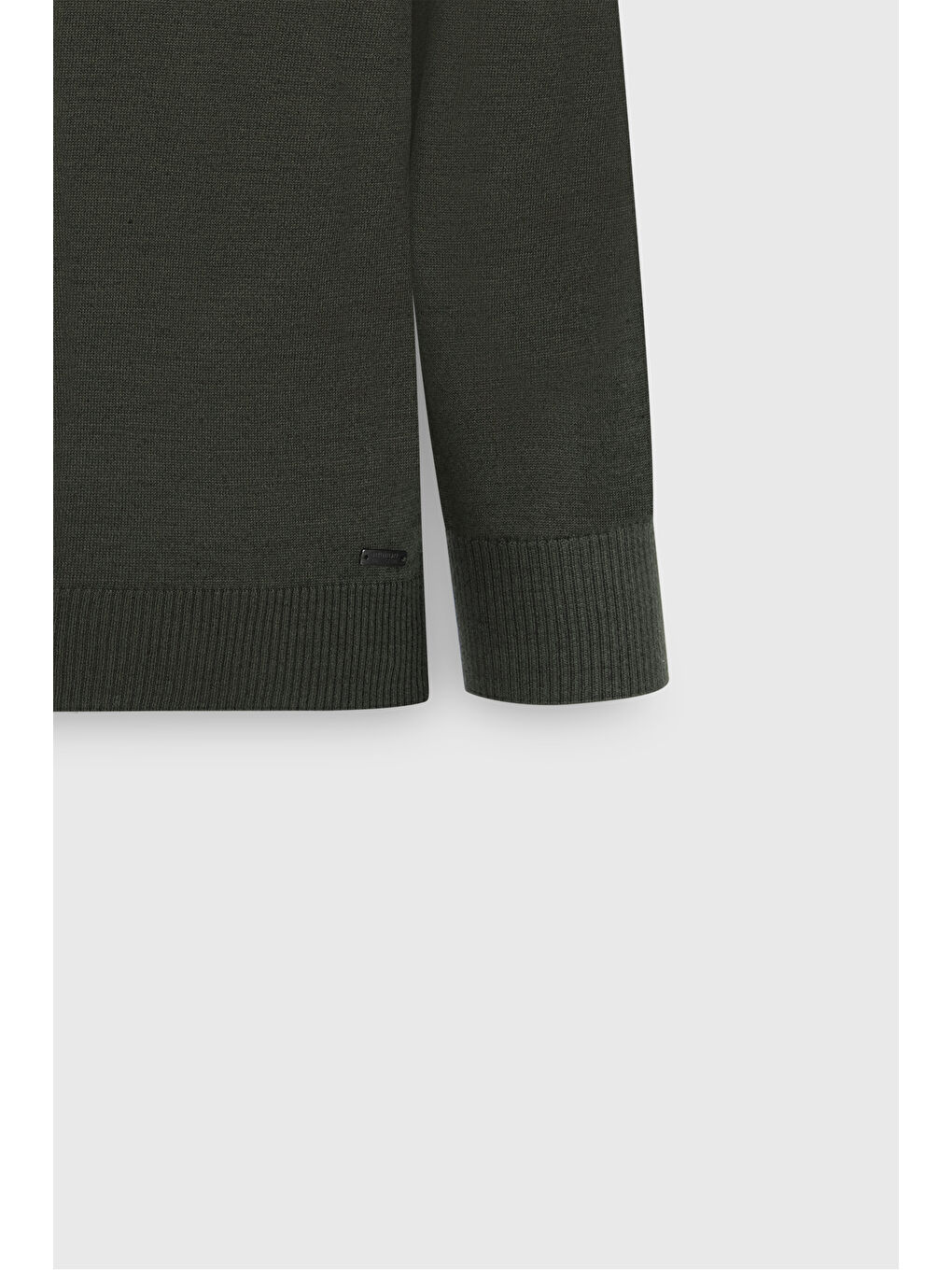 Erkek Haki Yünlü Sıcak Tutan Standart Fit Normal Kesim Tam Balıkçı Yaka Triko Kazak-8