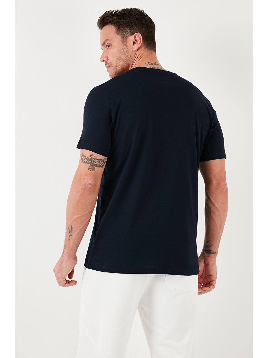 Buratti Lacivert Baskılı Pamuklu Bisiklet Yaka Slim Fit T Shirt 646R8040 - 4