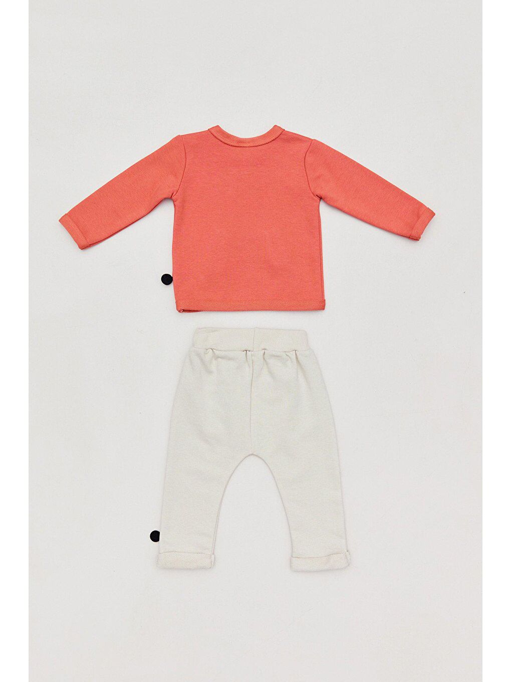 Mercan Baskılı Bisiklet Yaka Bebek Takım-2