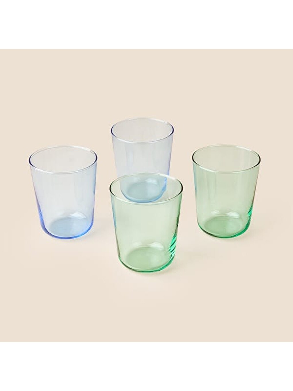 Karışık Karya 4'lü Su Bardağı Seti - Renkli - 315 Ml-1