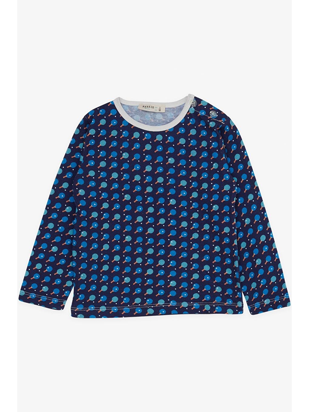 Erkek Bebek Pijama Takımı Raket Desenli Lacivert (9 Ay)-2