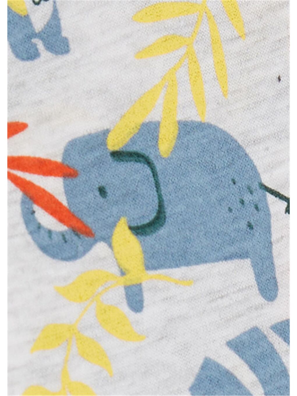 Erkek Bebek Pijama Takımı Orman Temalı Hayvancık Desenli Gri Melanj (9 Ay)-4