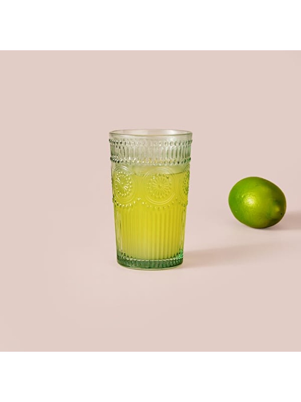 Tekli Meşrubat Ve Su Bardağı - Yeşil - 360 Ml-4
