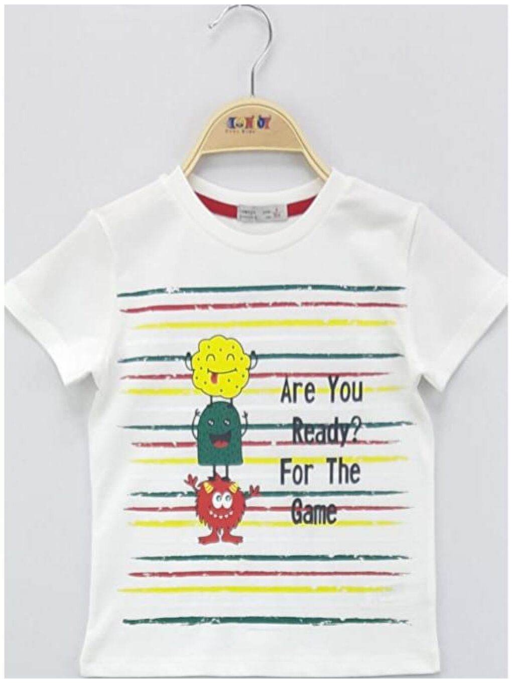 Beyaz Erkek Çocuk Are You Ready Bsk Tişört