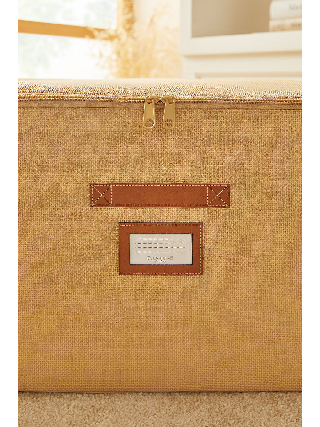 Bej Jüt Destekli Kutu Hurç 48 x 40 x 30 cm-2