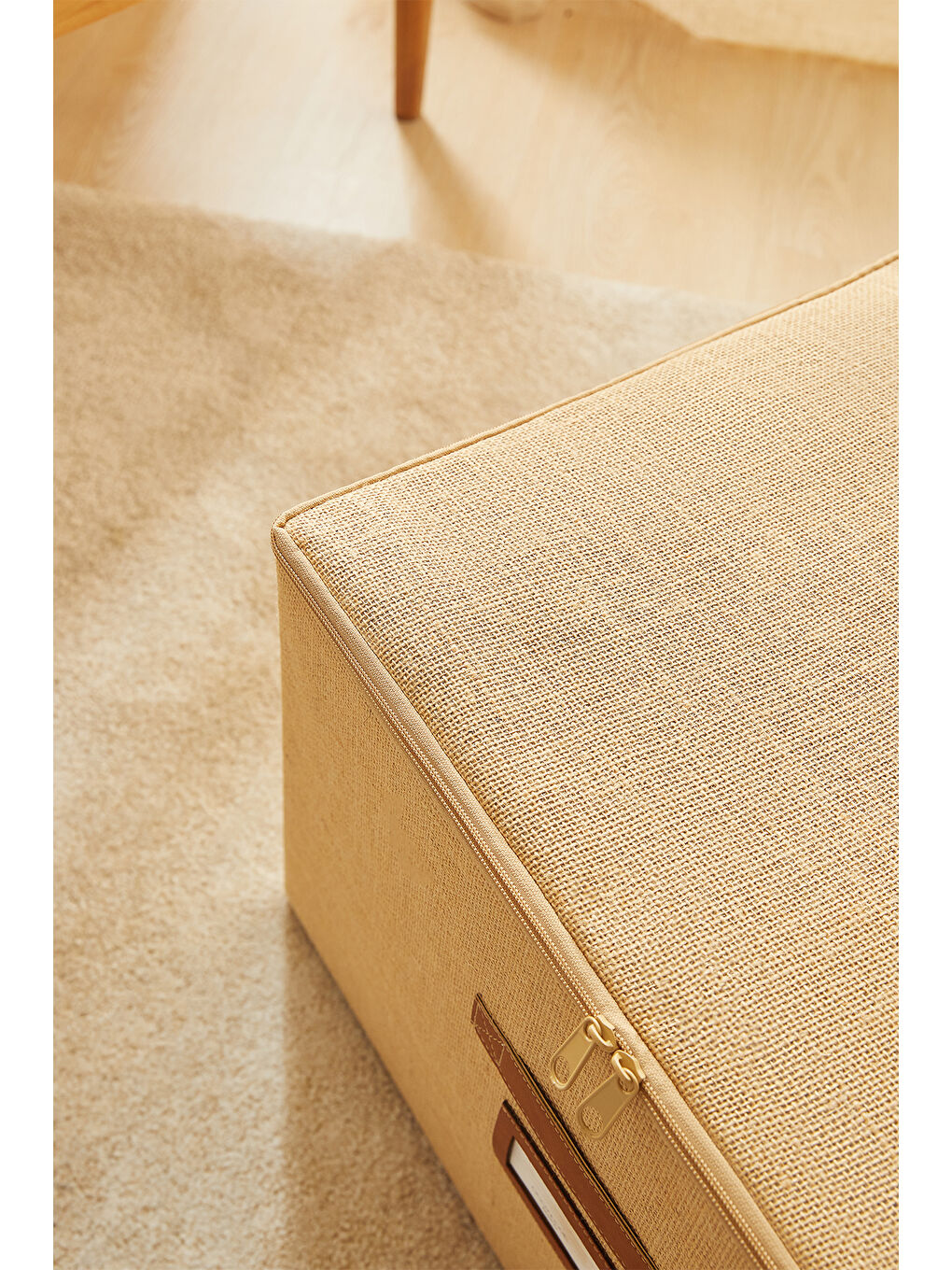 Bej Jüt Destekli Kutu Hurç 48 x 40 x 30 cm-3