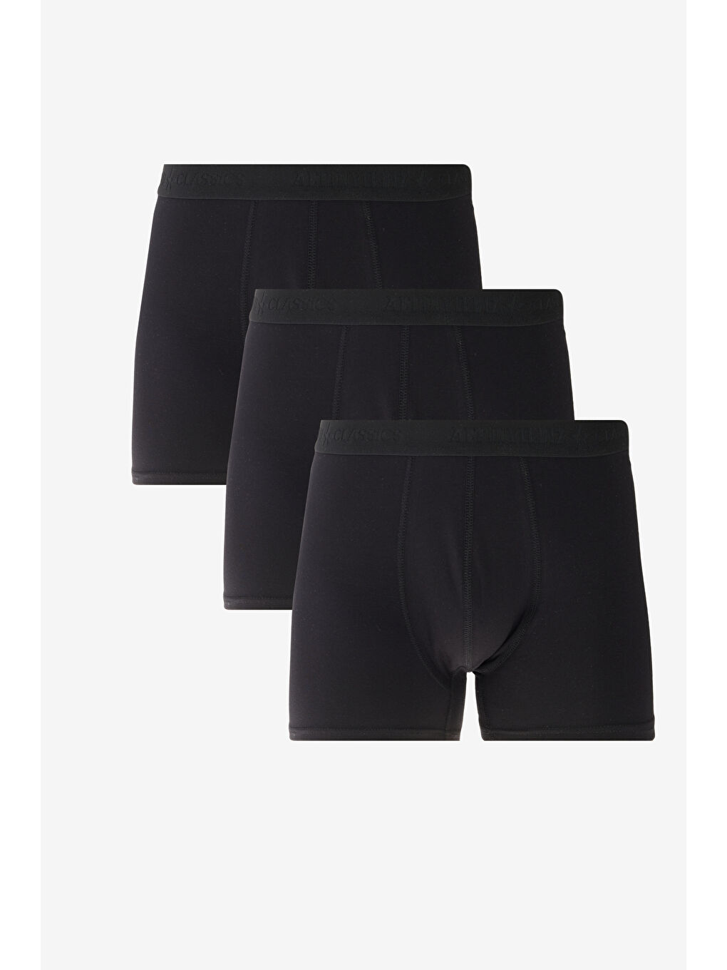 Erkek Siyah Premium Pamuklu 3'lü Paket Esnek Boxer