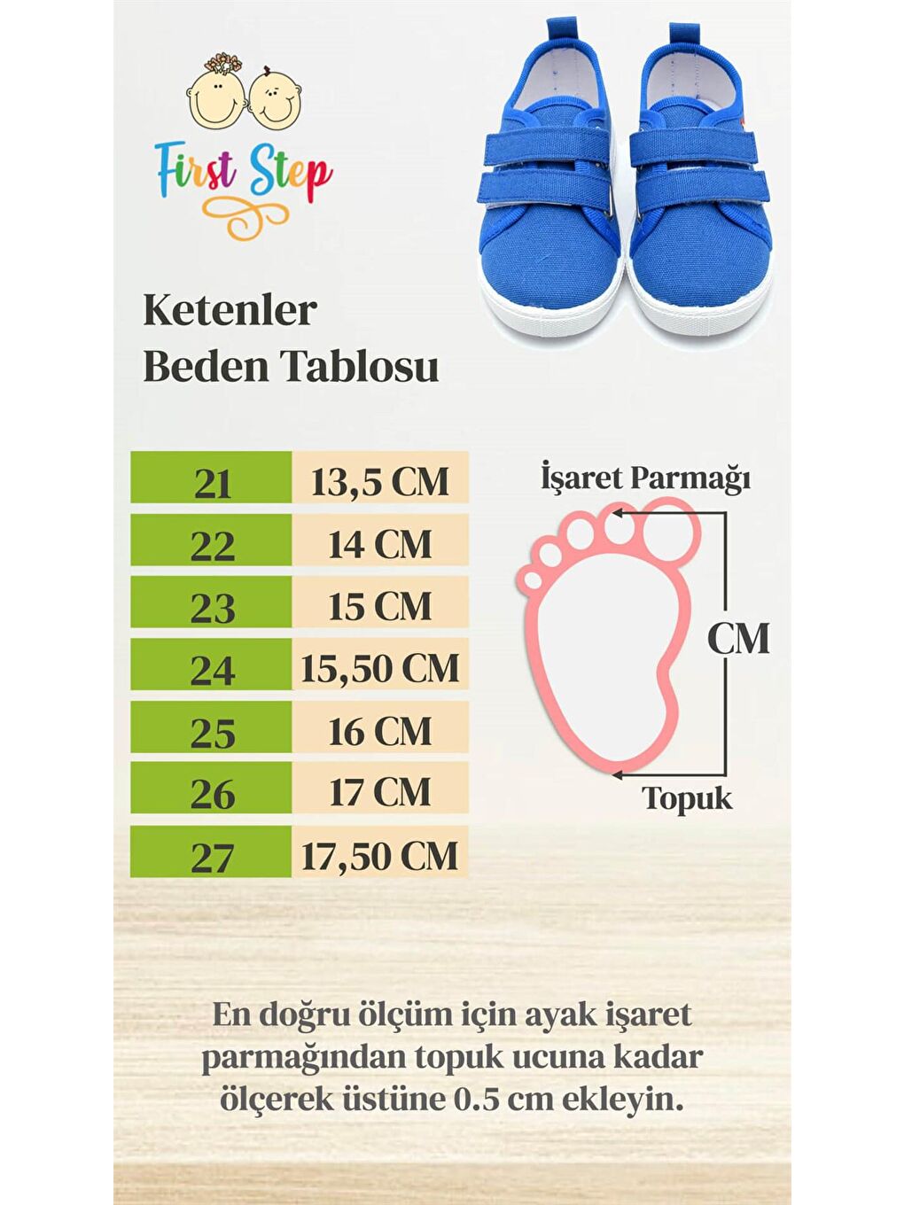 First Step Mavi Çift Cırtlı Neon Taban Çocuk Keten Spor Ayakkabı-MAVİ-F-4002 - 3