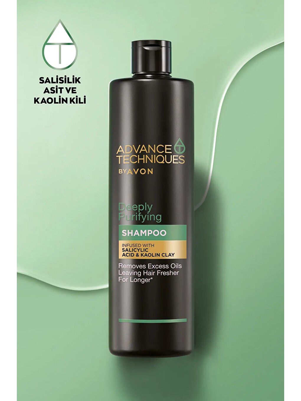 AVON Renksiz Advance Techniques Yağlı Saçlar için Şampuan Saç Kremi ve Scrub Paketi - 2