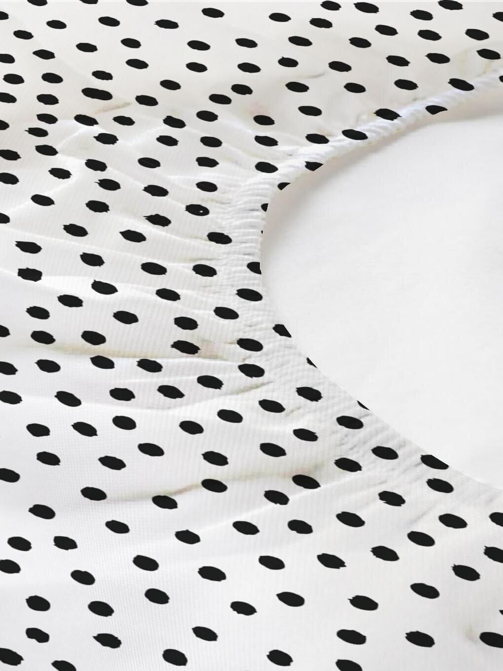 Karışık Puantiye Desenli Baskılı Tek Kişilik Lastikli Çarşaf Seti-1