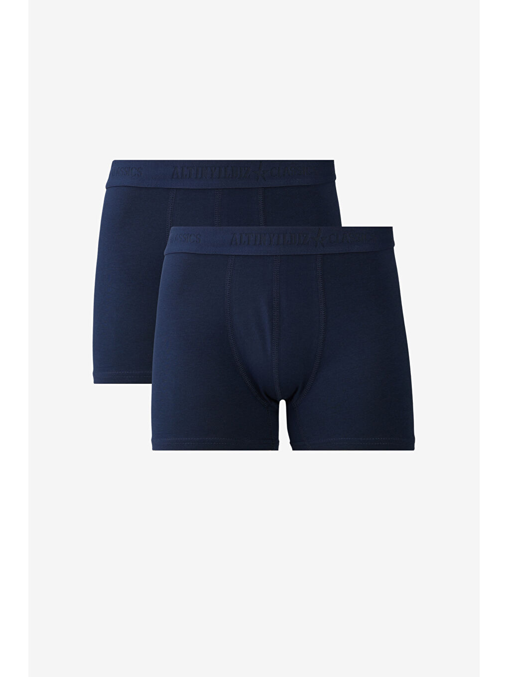 Erkek Lacivert Premium Pamuklu 2'li Paket Esnek Boxer