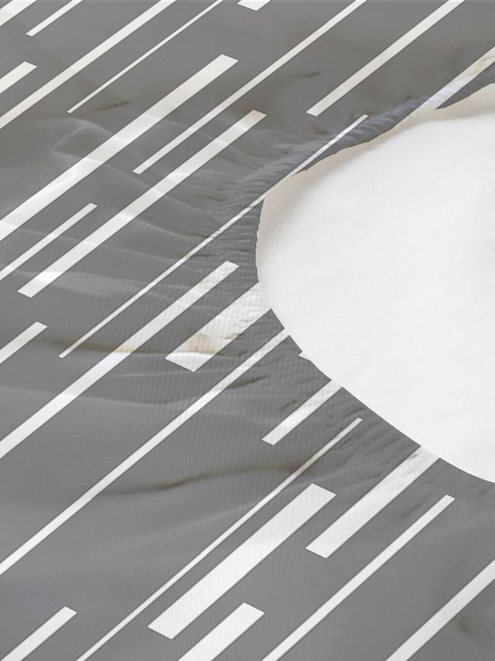 Karışık Çizgi Desenli Baskılı Tek Kişilik Lastikli Çarşaf Seti-1