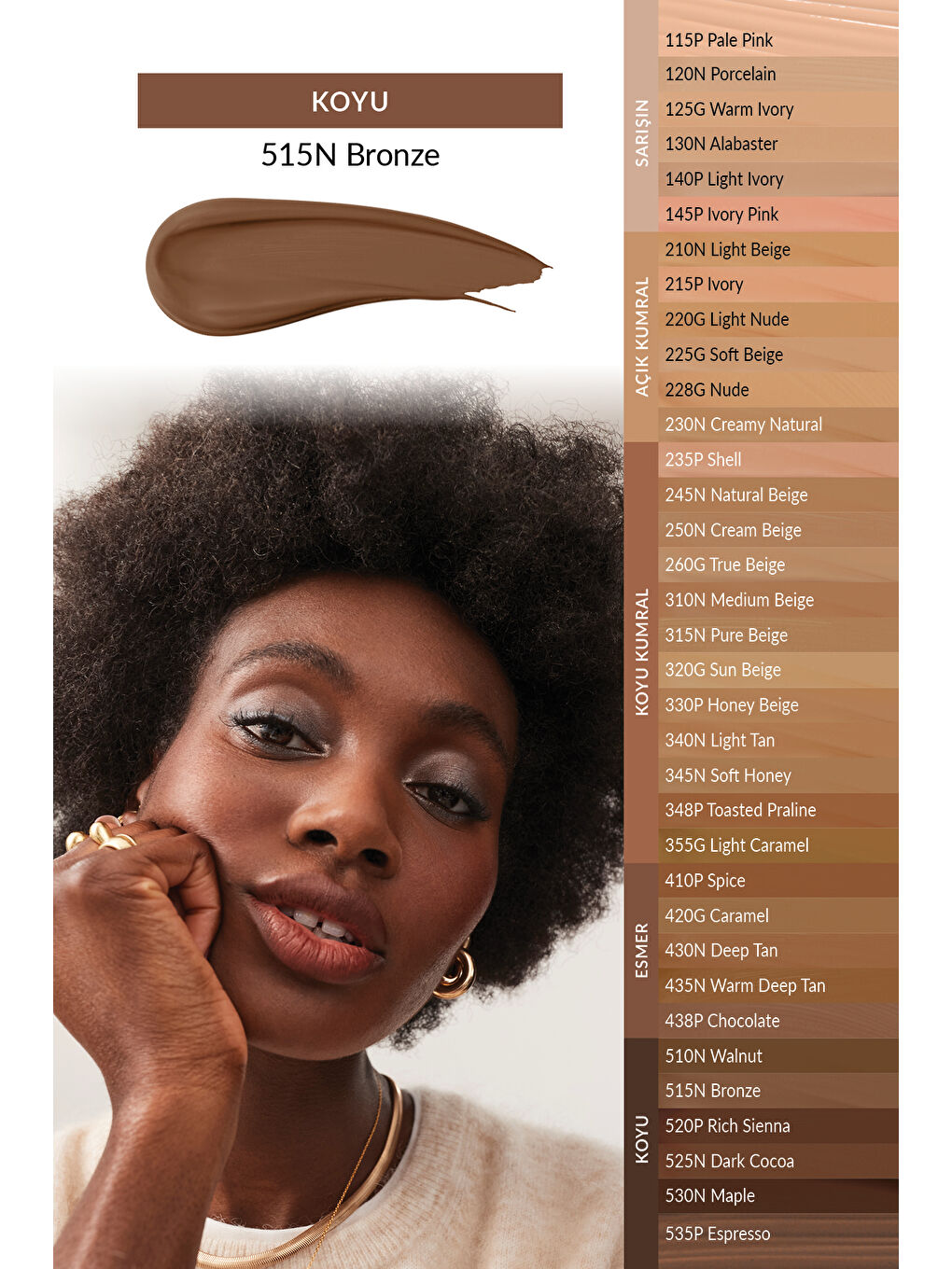 Power Stay Mat Fondöten 30 Ml. 515N Bronze-2