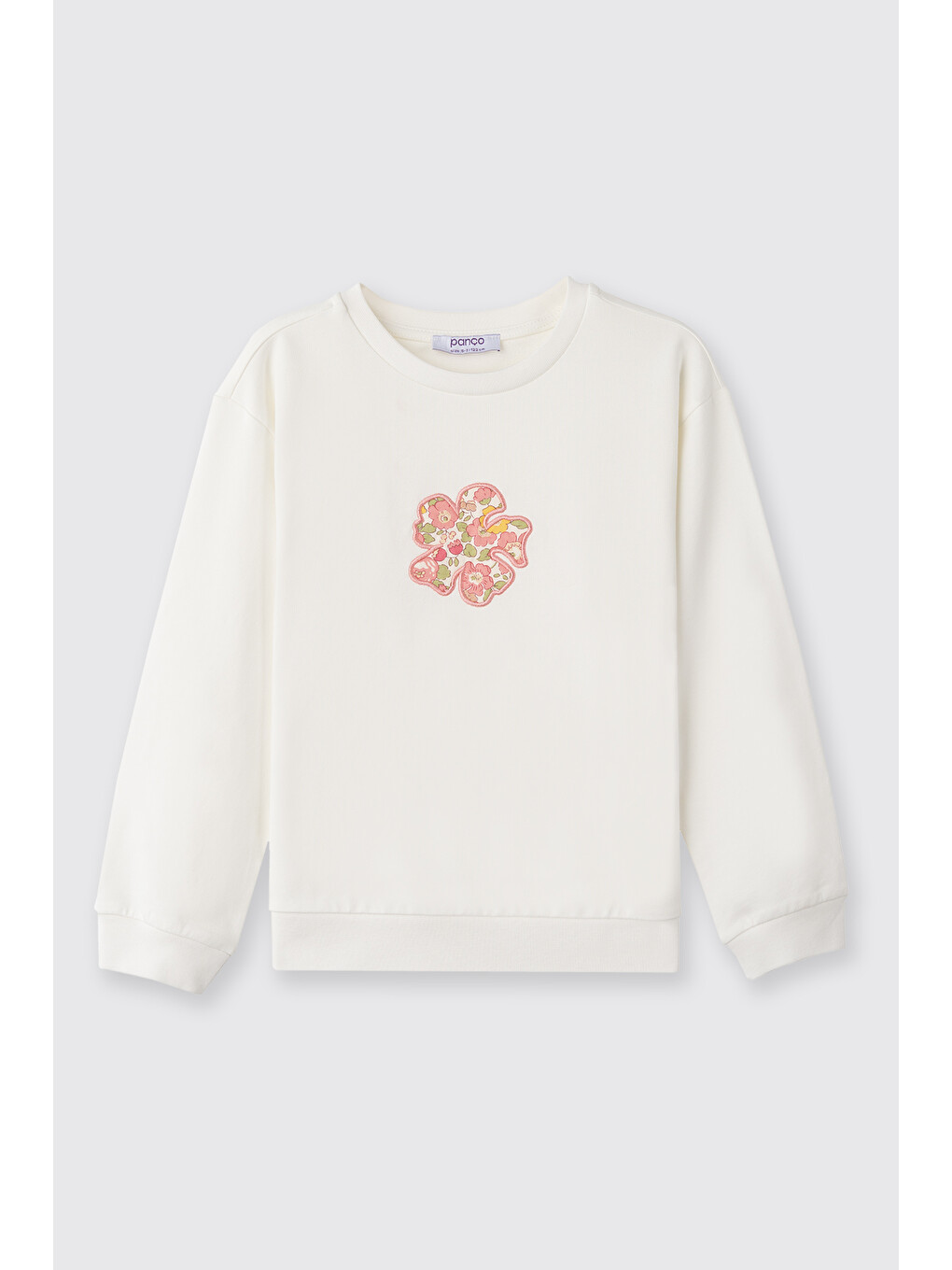 Ekru Liberty Kumaş Kız Çocuk Sweatshirt-2