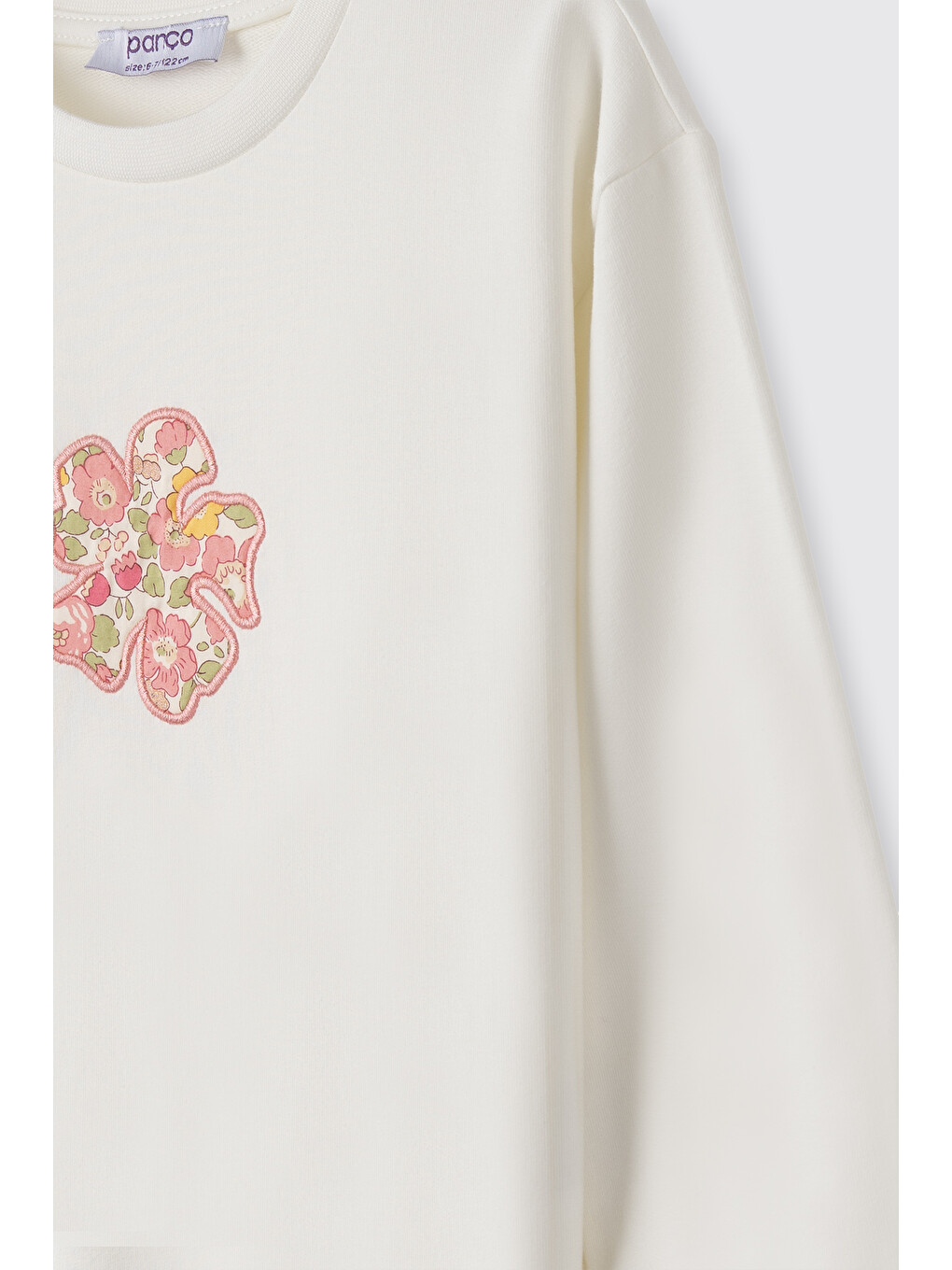 Ekru Liberty Kumaş Kız Çocuk Sweatshirt-4