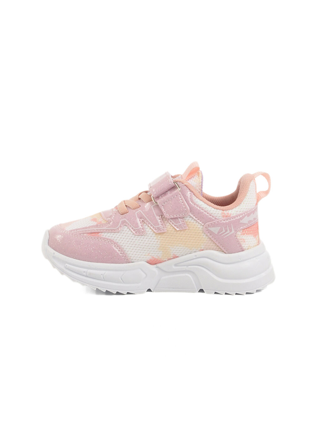 Pembe Pudra Beyaz Cırtlı Fileli Hafif Kız Çocuk Spor Ayakkabı 2320 F-1