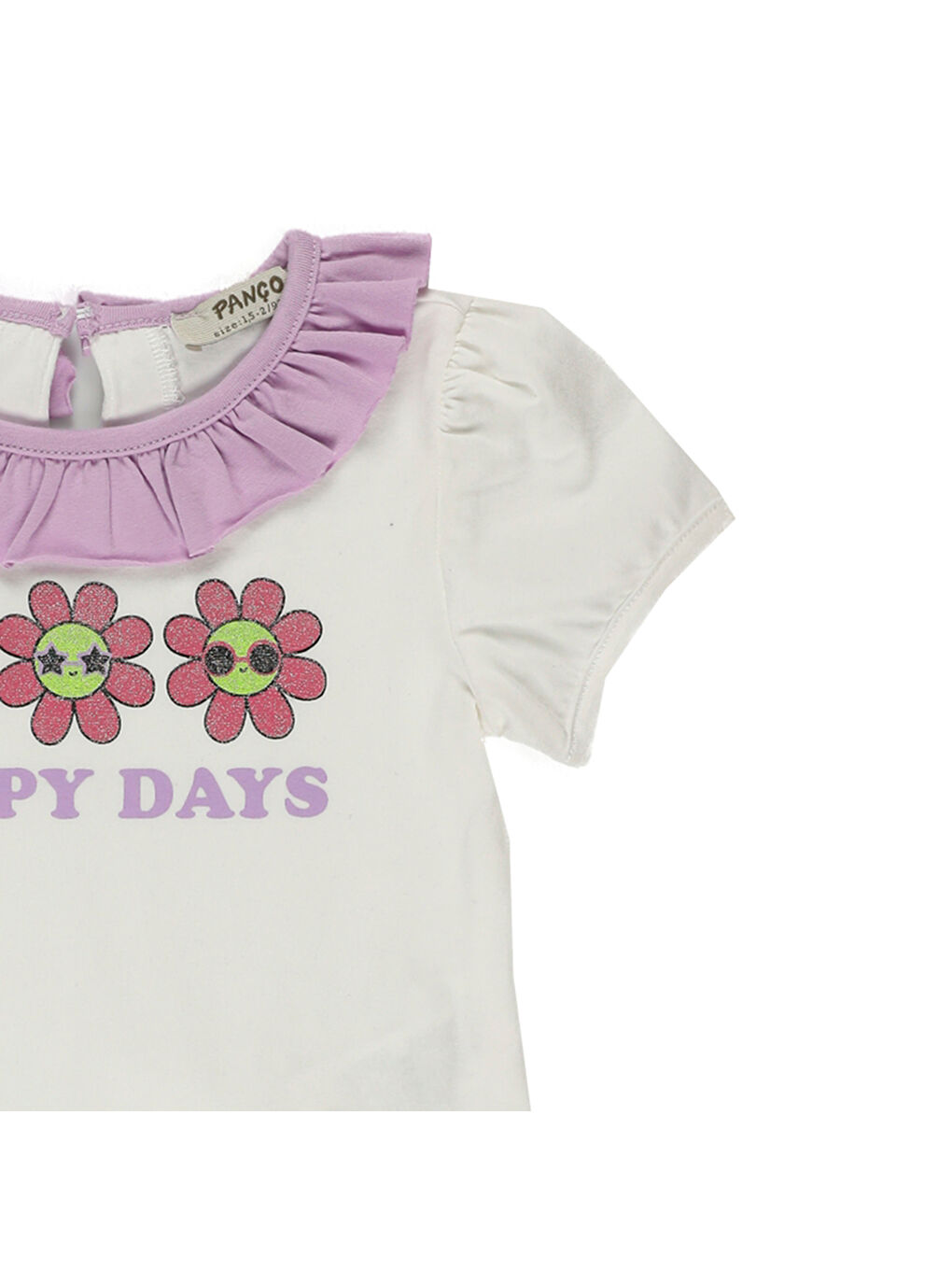 Lila Kız Çocuk Baskılı Şortlu Takım-5