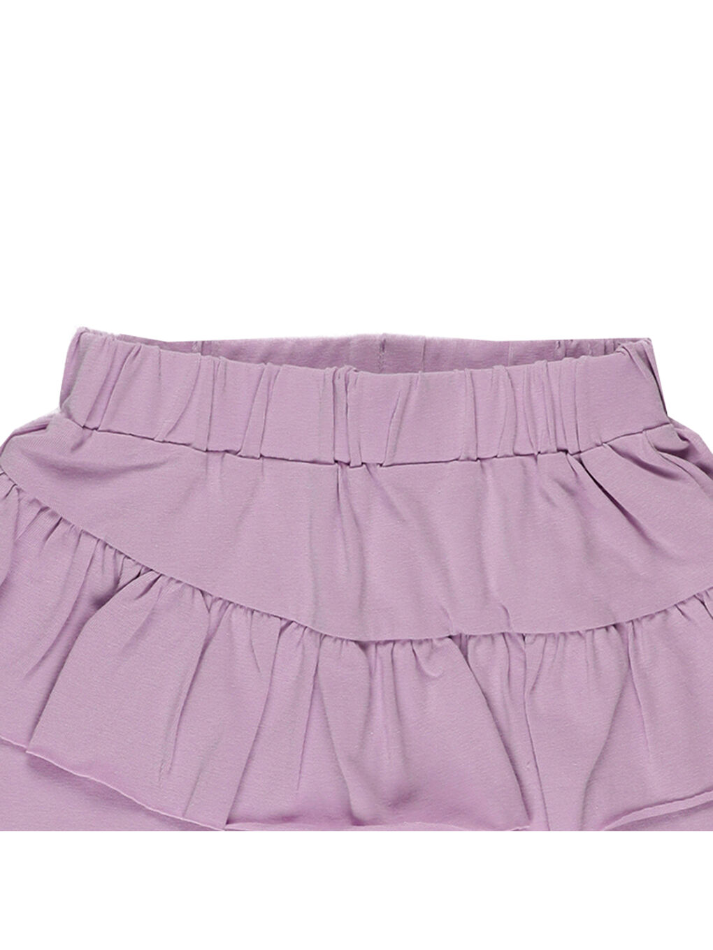 Lila Kız Çocuk Baskılı Şortlu Takım-6