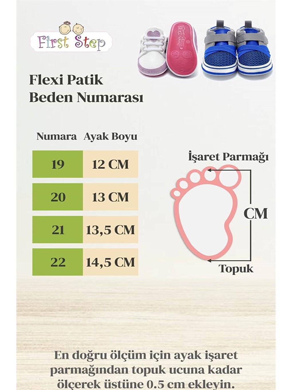 First Step Çapraz Bantlı Esnek ve Kaydırmaz İlk Adım Ayakkabısı Kırmızı F-532 - 4