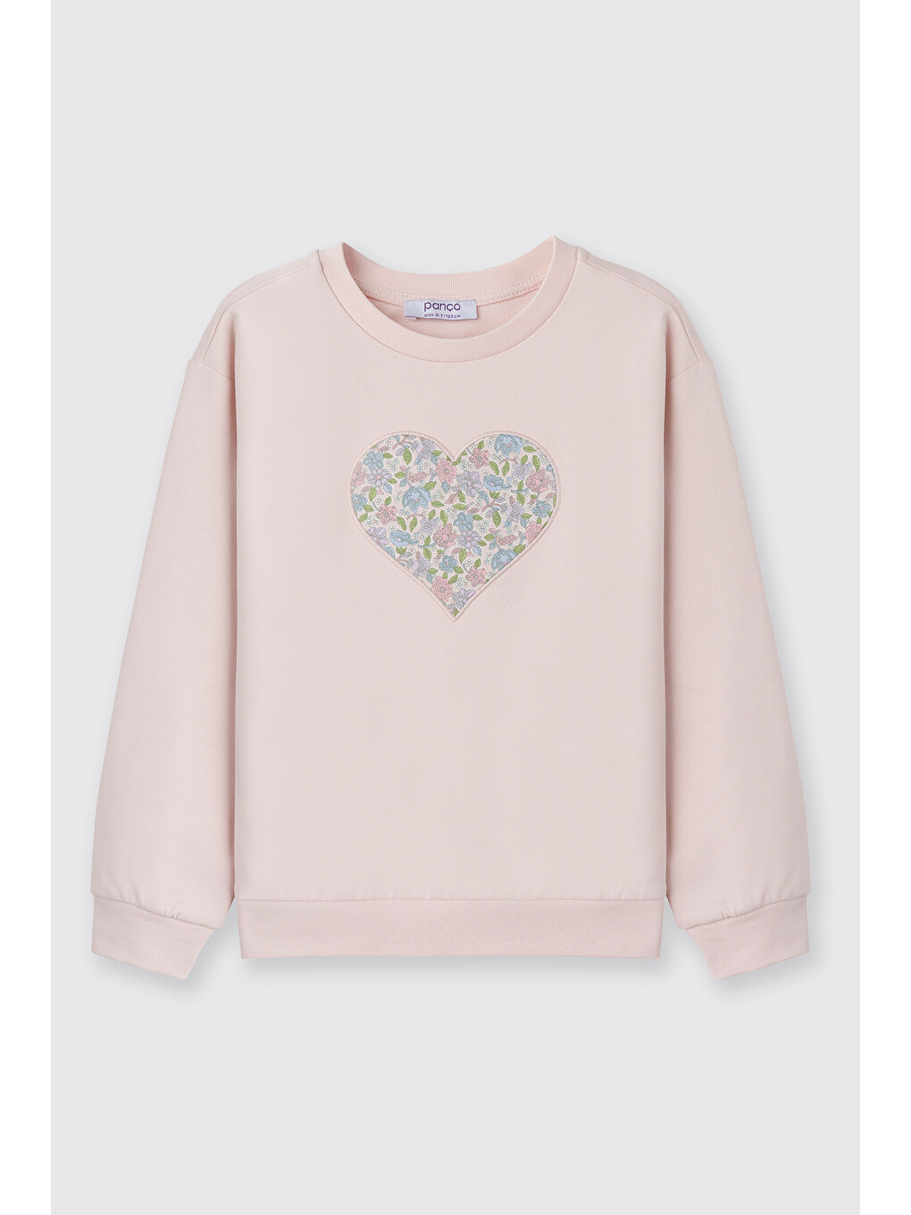 Pembe Liberty Kumaş Kız Çocuk Sweatshirt-2