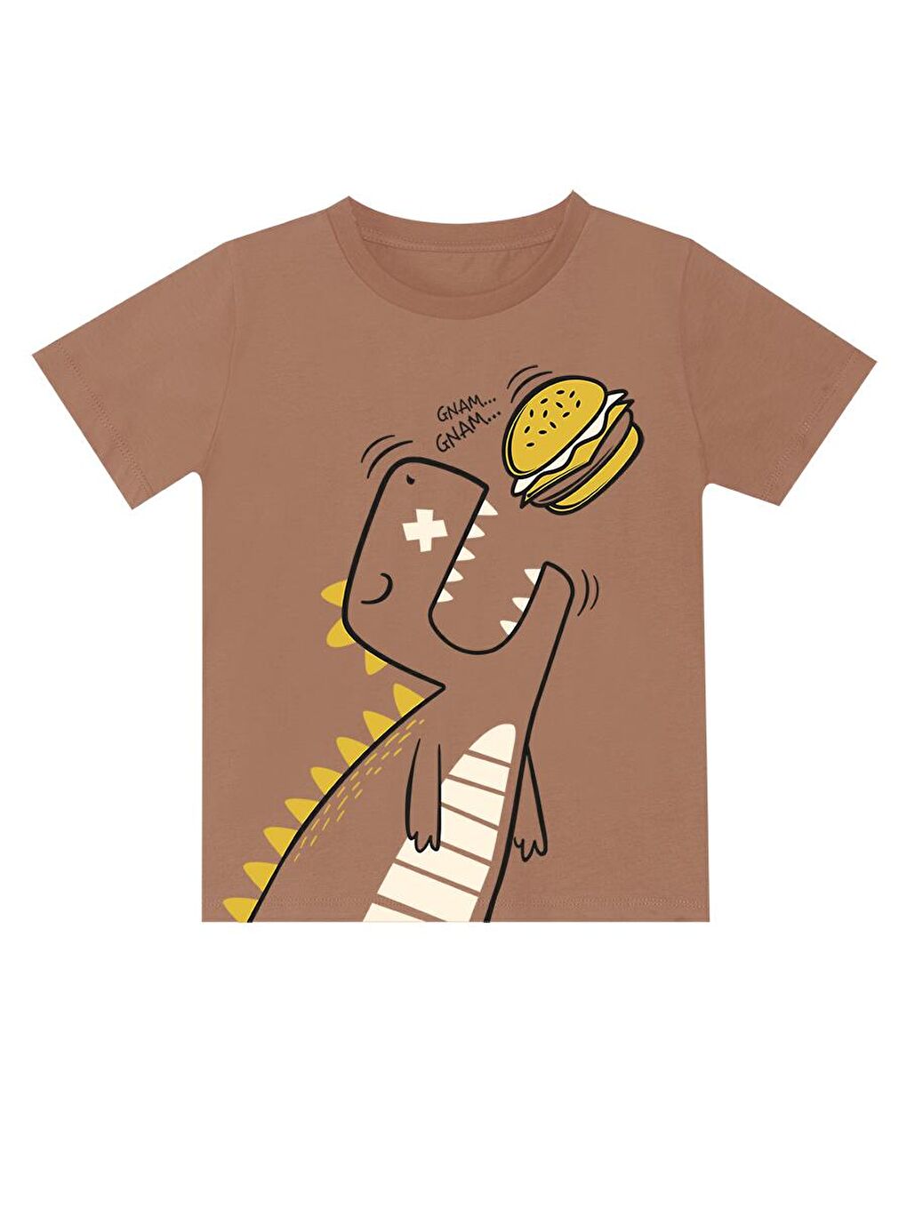 Denokids Kahverengi Oyuncu Dino Erkek Çocuk T-shirt Şort Takım - 4