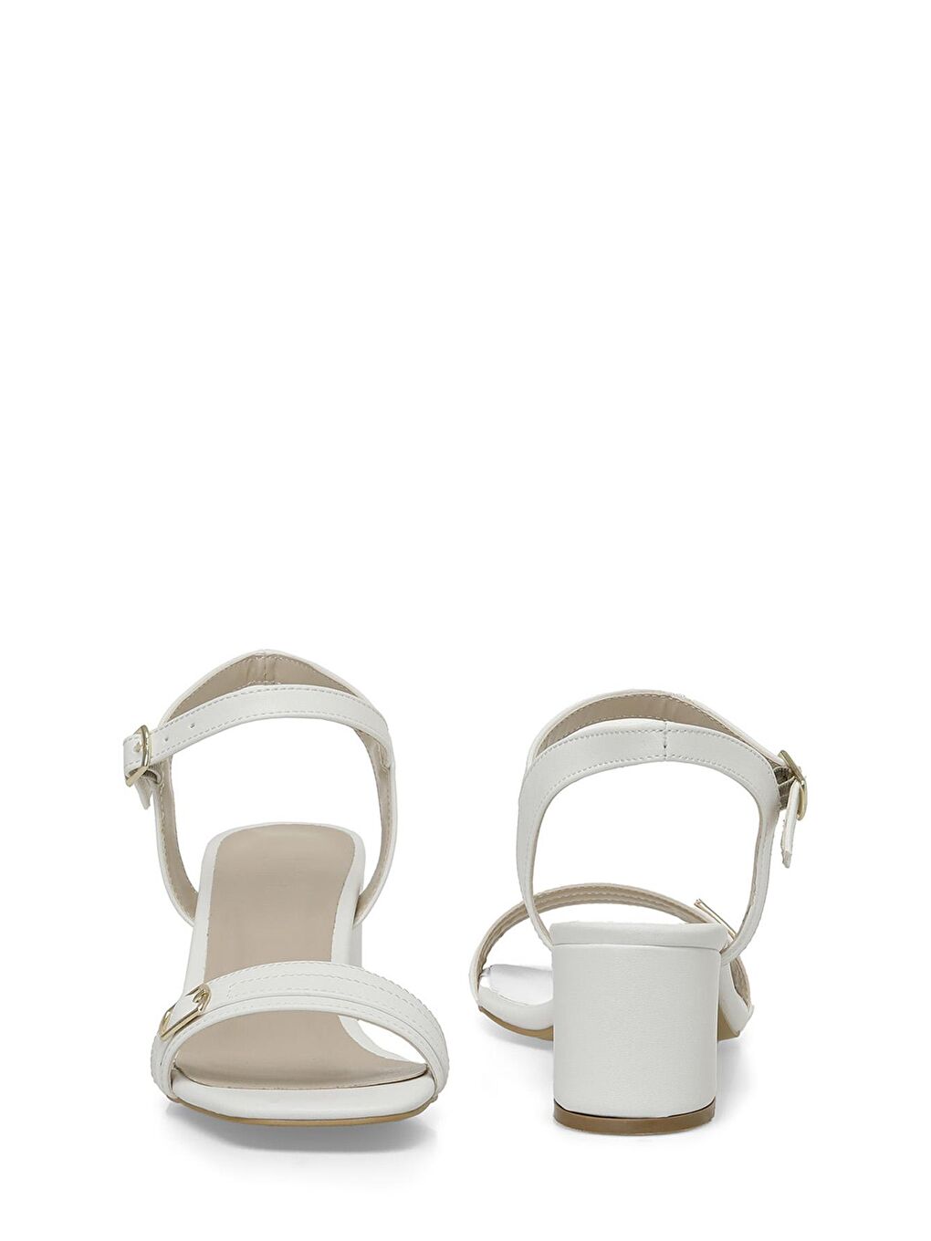 CHERRY 4FX Beyaz Kadın Topuklu Sandalet-4