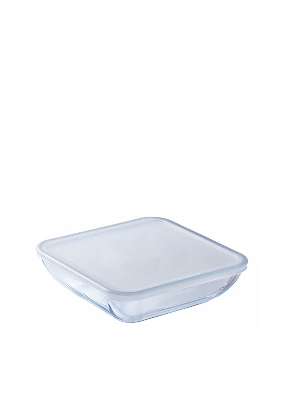 Pyrex Şeffaf Kare Fırın Kabı+Kapak 20x20cm 1,6L