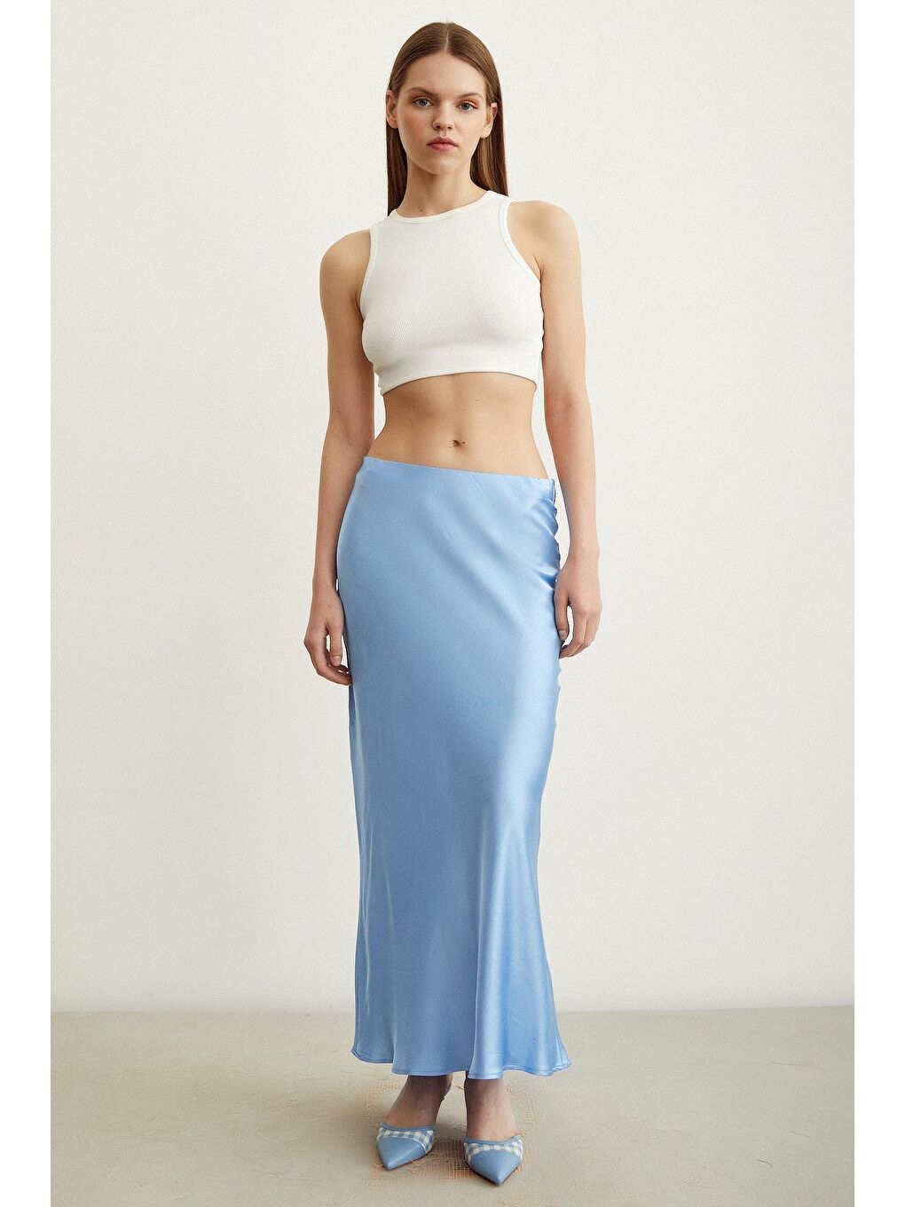 Mavi Verev Saten Etek-1