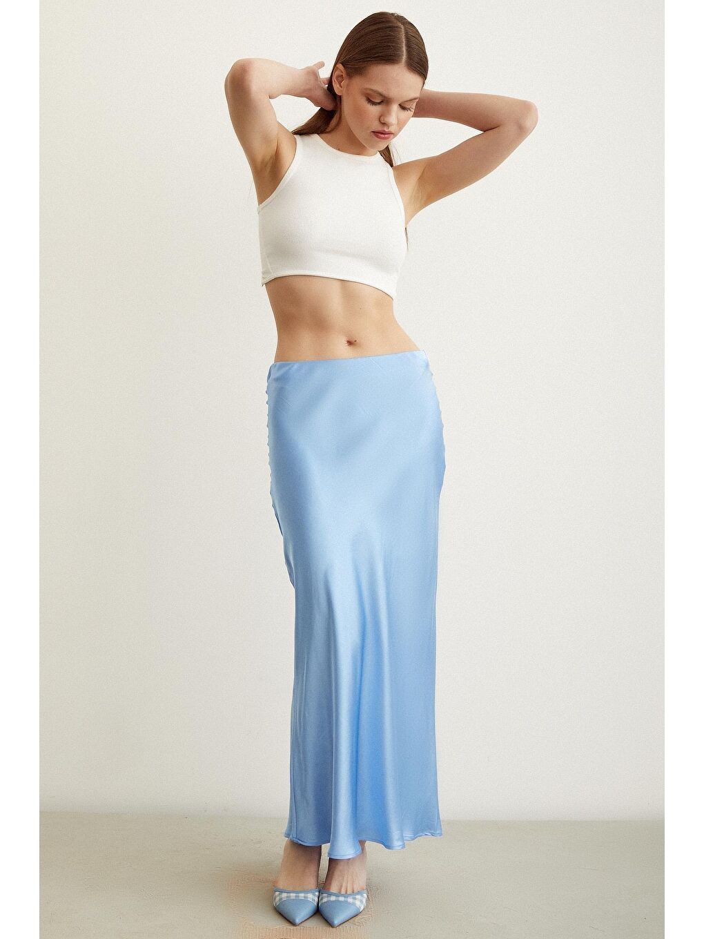 Mavi Verev Saten Etek-2