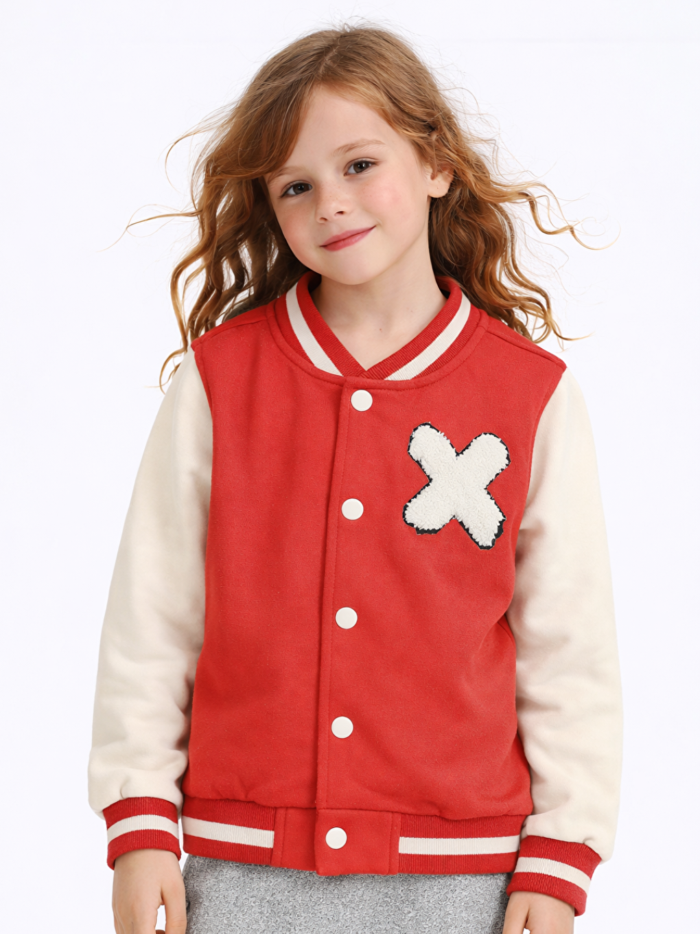 Kırmızı Nakışlı Kolej Ceket