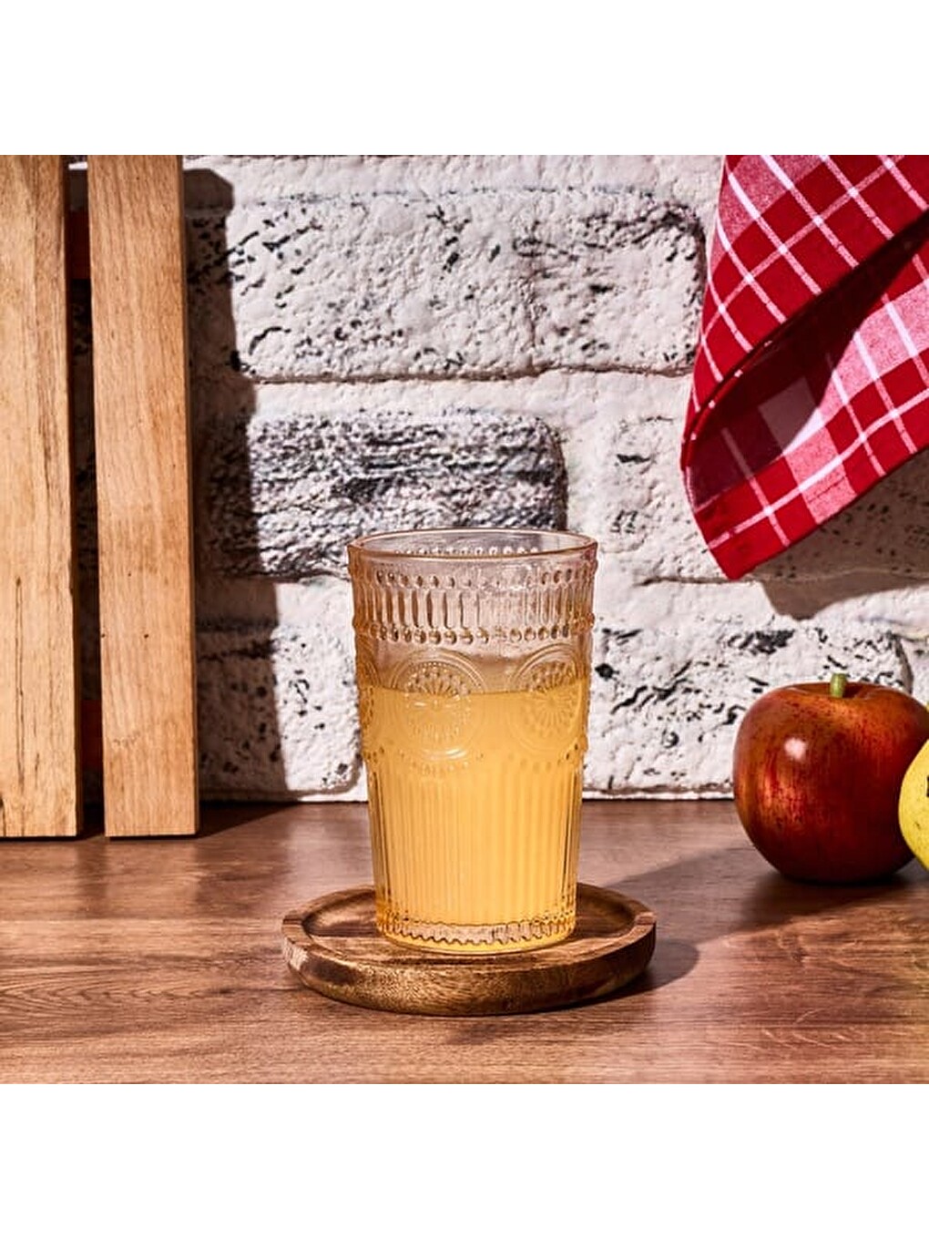 Tekli Meşrubat Ve Su Bardağı - Turuncu - 360 Ml
