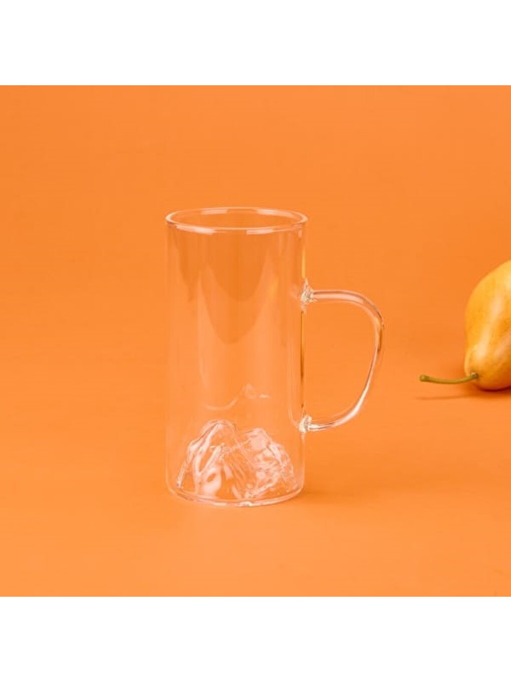 Renksiz Borosilikat Dağlı Kulplu Bardak - Şeffaf - 300 Ml-1