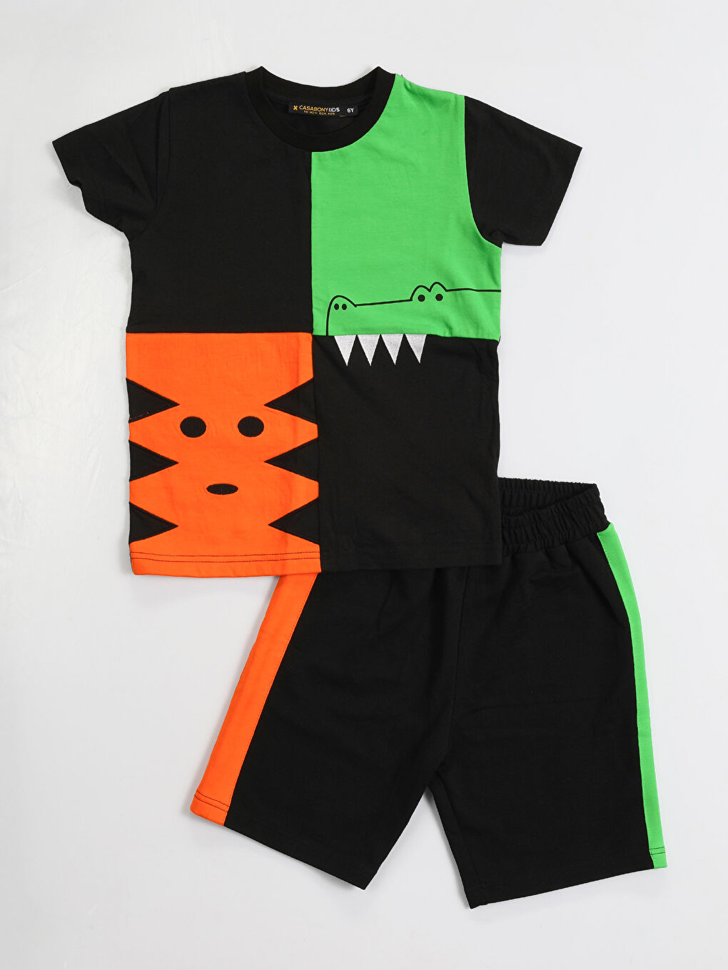 Turuncu Tiger - Croco Erkek Çocuk Şort Takım-2