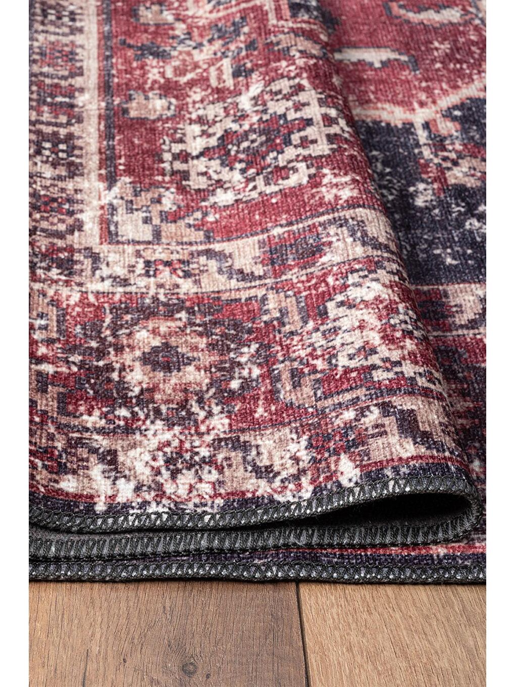 Karışık Antico 2352 Pamuk Tabanlı Yıkanabilir Otantik Vintage Klasik Eskitme Halı-200x290-1