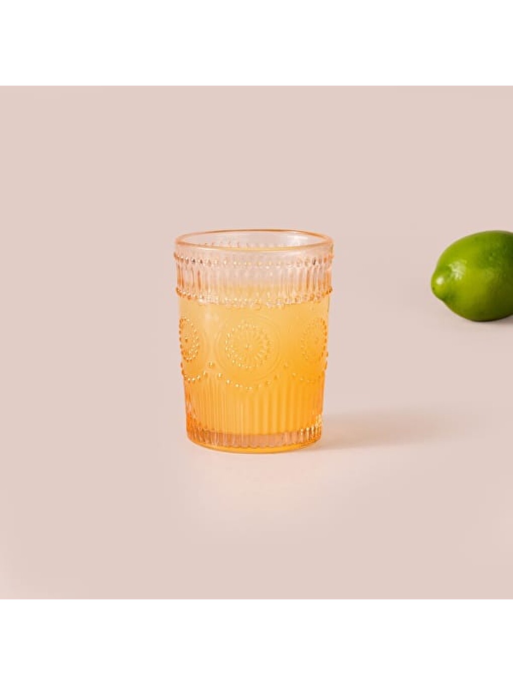 Tekli Meşrubat Ve Su Bardağı - Turuncu - 240 Ml-1