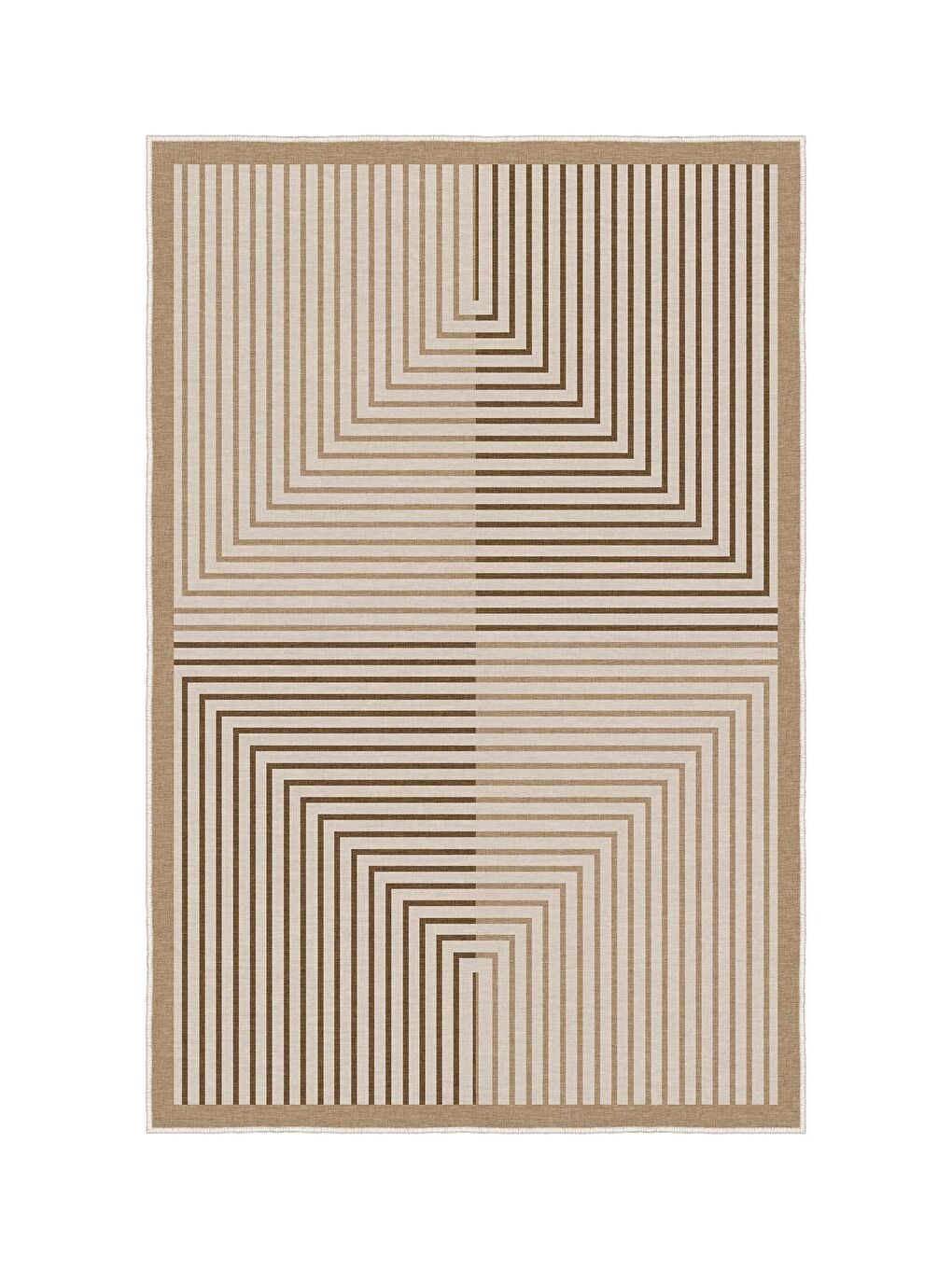 Kahverengi Özel Tasarım, Kaymaz Taban, İnce, Yıkanabilir, Modern Halı WOOKECE1420 160x230-3