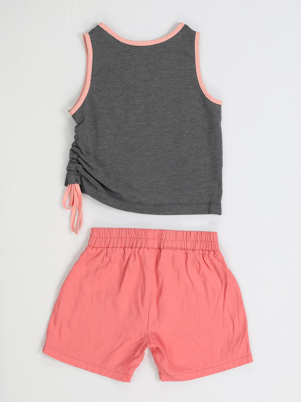 Antrasit Kedili Dokuma Şort Takım-2