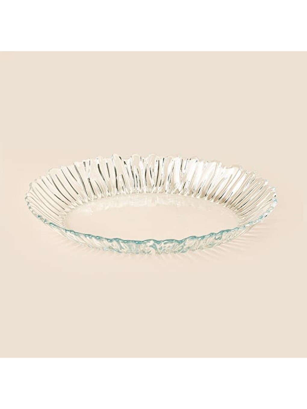 Renksiz Aurora Oval Tabak - Şeffaf - 25 cm