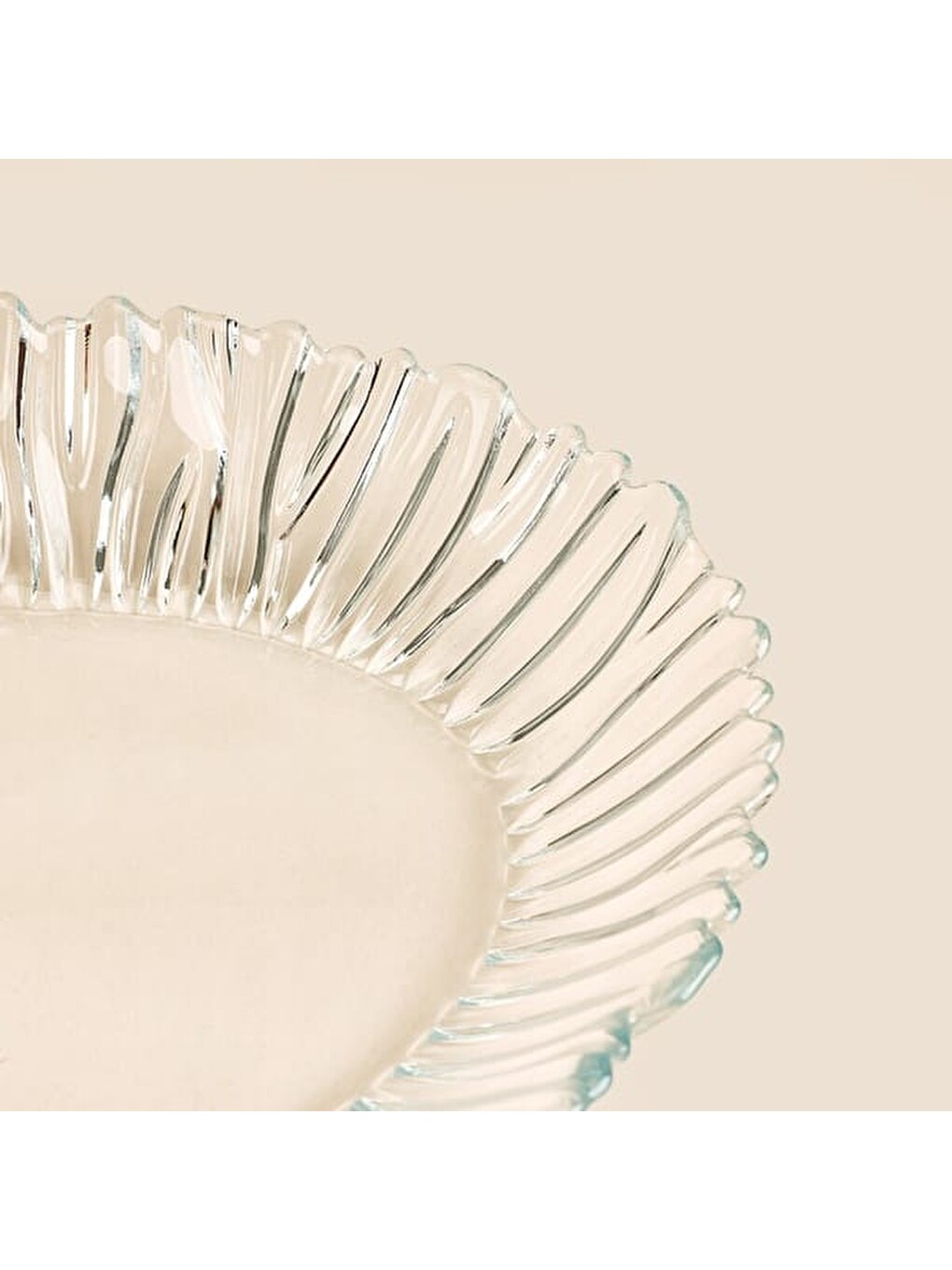 Renksiz Aurora Oval Tabak - Şeffaf - 25 cm-2