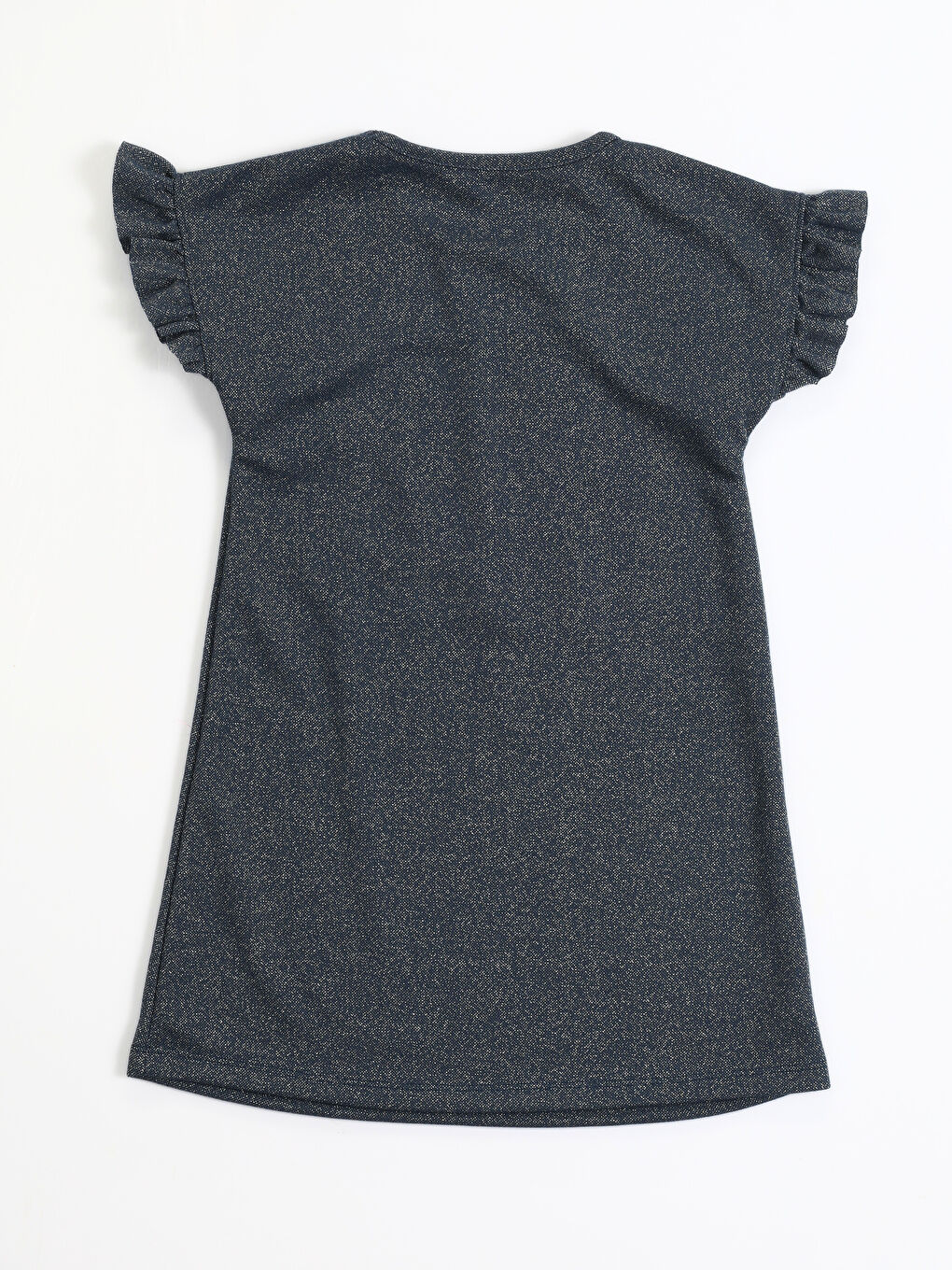 Lacivert Cute Dog Simli Kız Çocuk Elbise-1