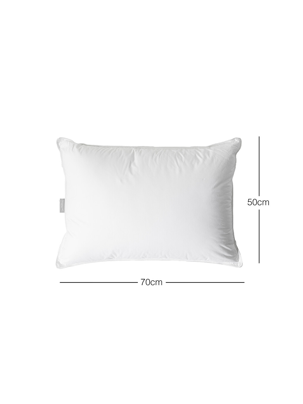 Beyaz %100 Pamuk Kumaş Kaz Tüyü Konforunda Saten Biyeli 900 Gr Mikrojel Yastık 50 X 70 Cm-1