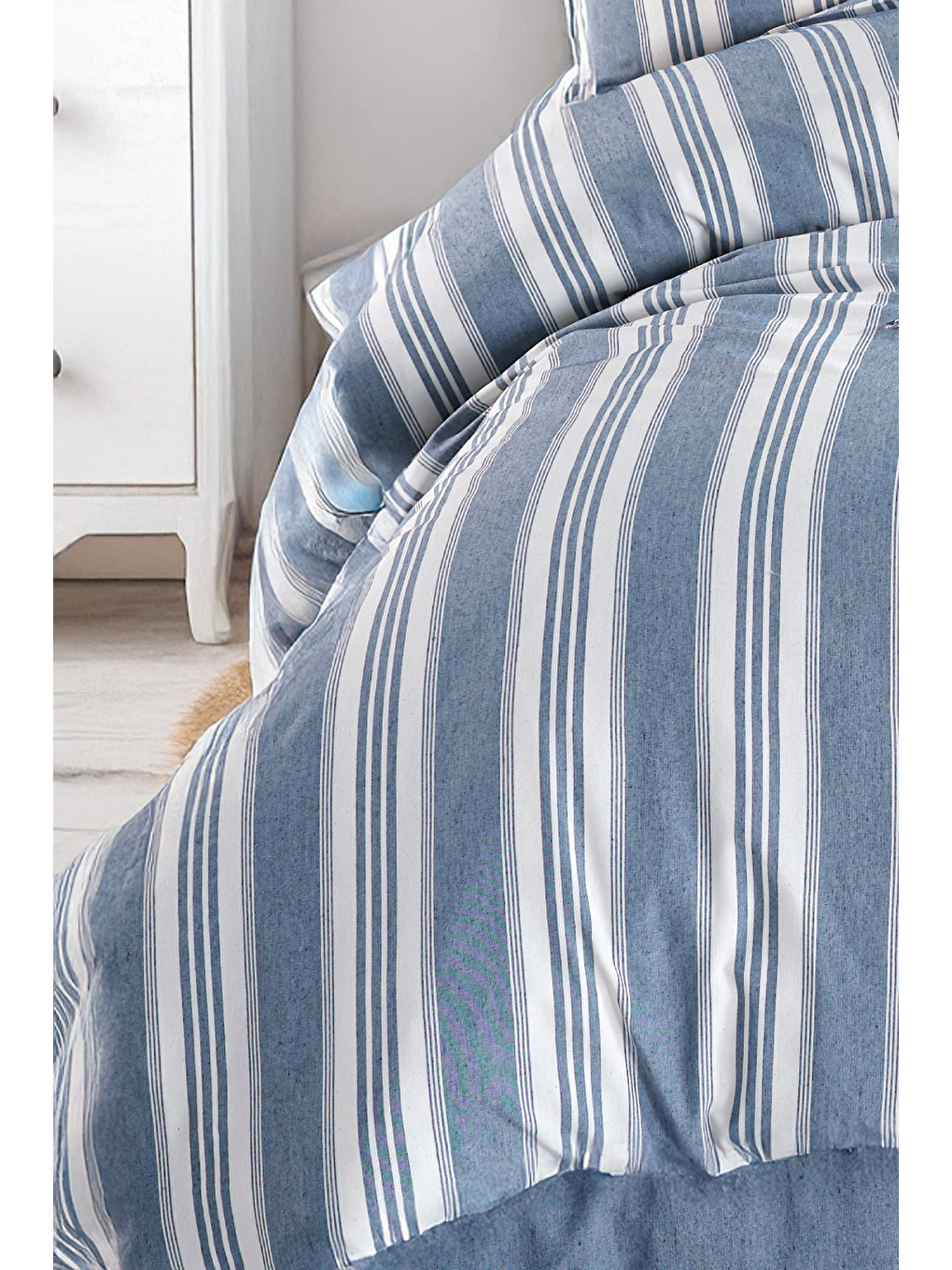 Sport Çizgili Nevresim Takımı Tek Kişilik Juck Lacivert-1