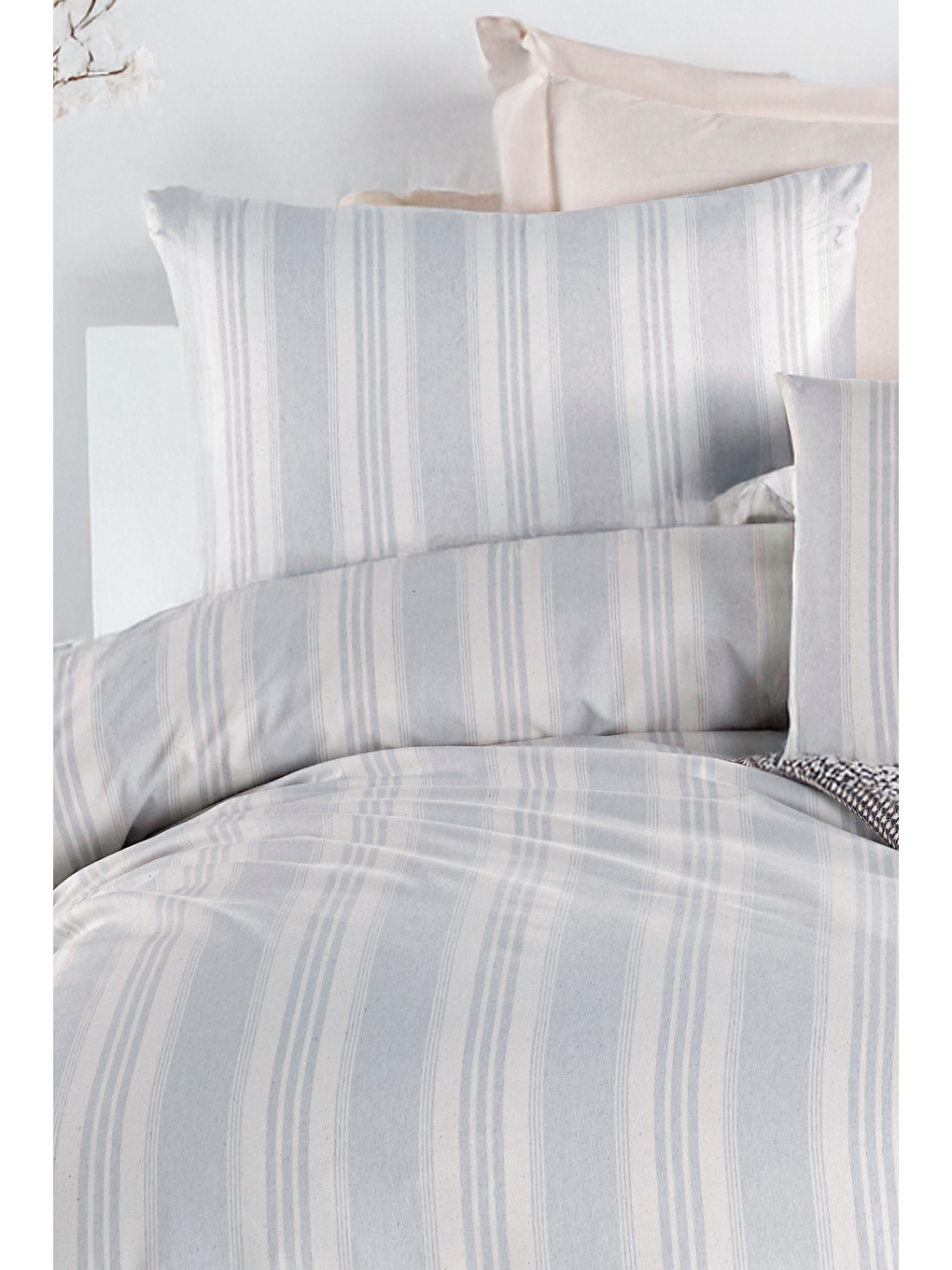 Sport Çizgili Nevresim Takımı Tek Kişilik Soft Line Gri-2