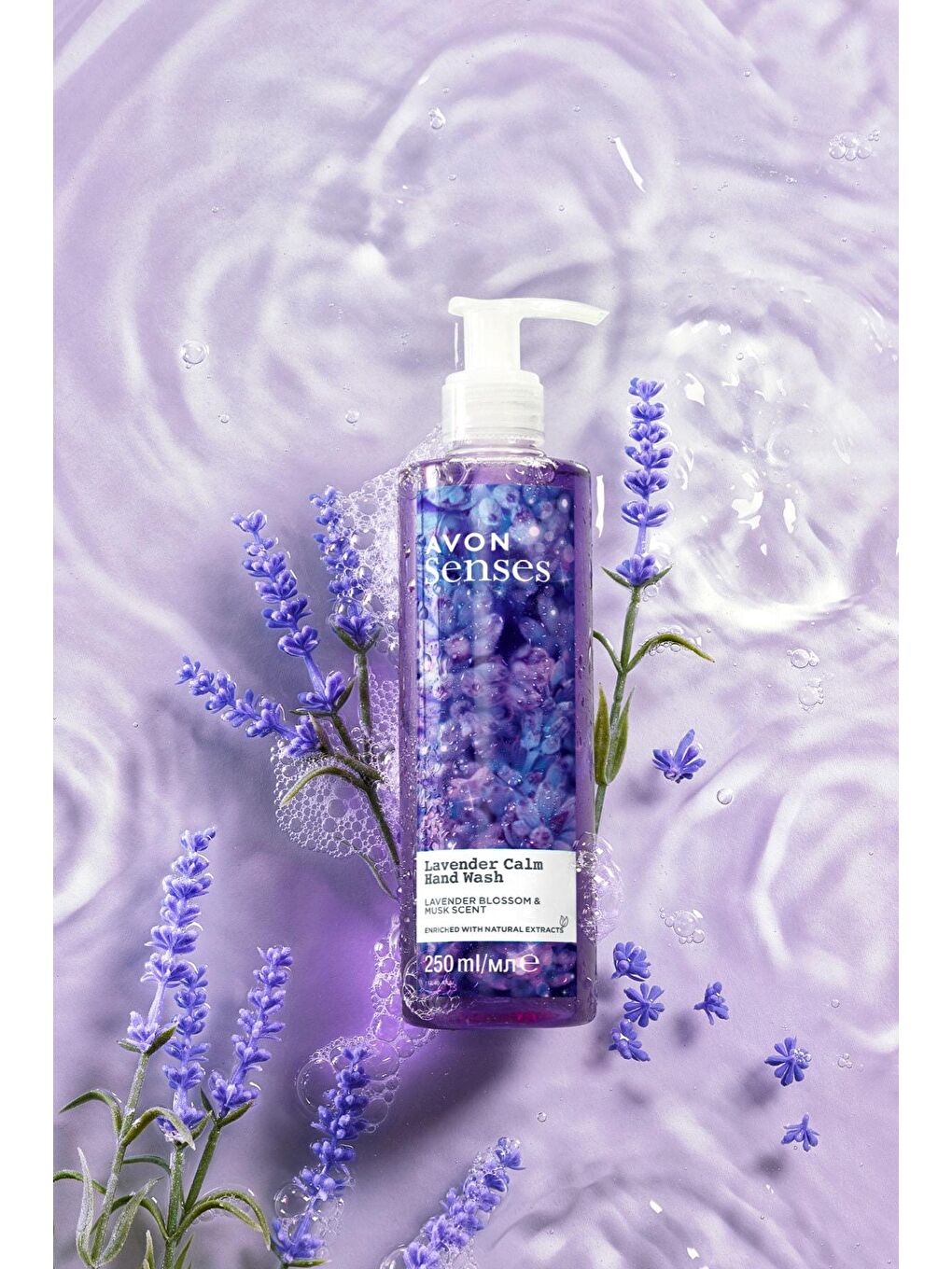 AVON Renksiz Senses Lavander Calm Lavanta ve Misk Kokulu Sıvı El Sabunu 250 Ml. - 3