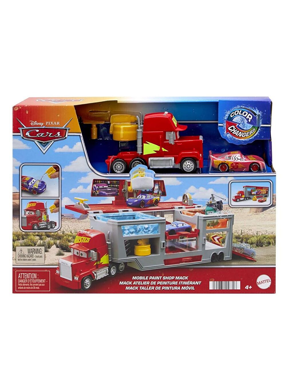 Disney Cars Renksiz Cars Mack Tır Renk Değişimi Eğlencesi Oyun Seti - 4