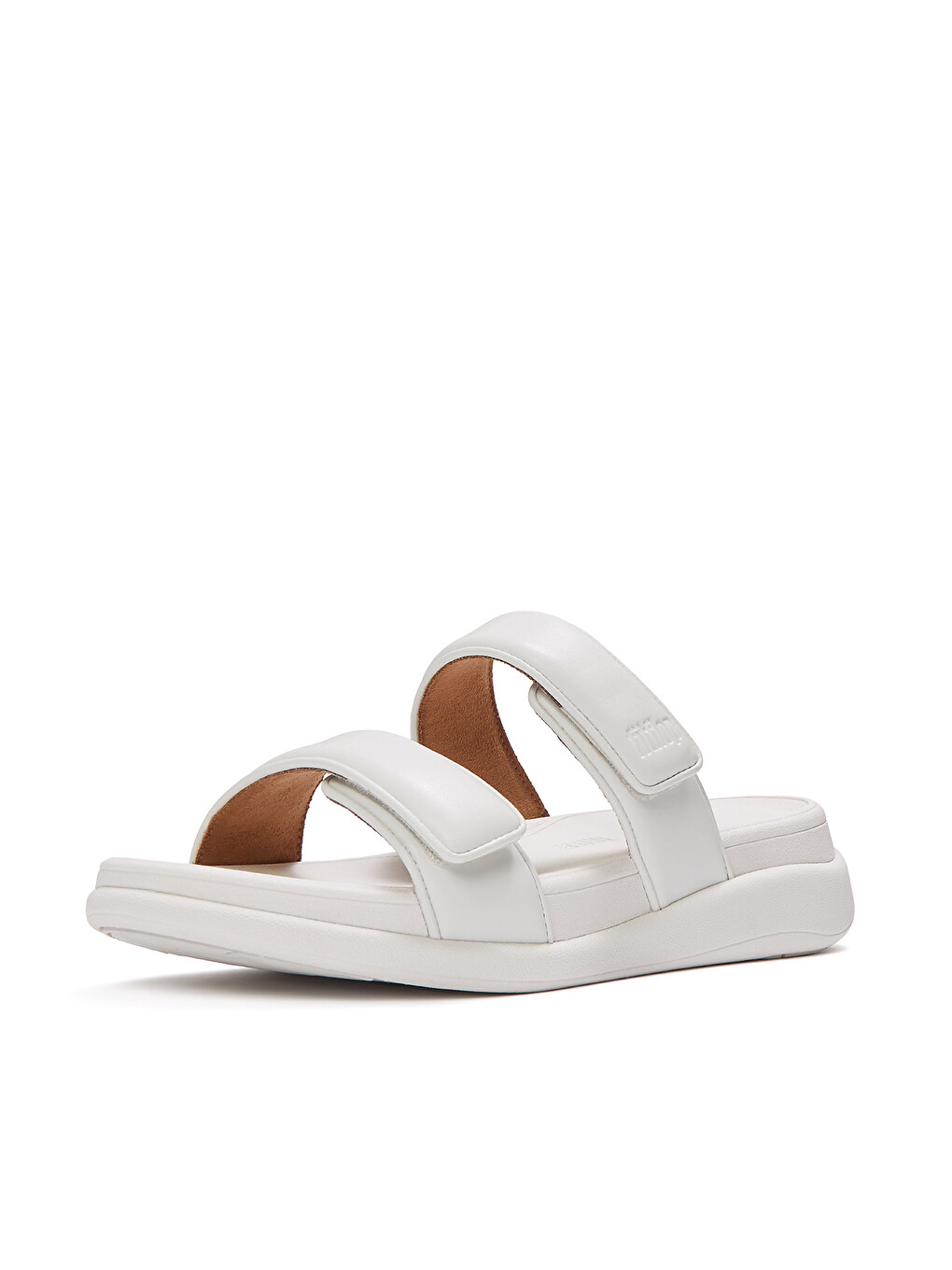 Beyaz Kadın Terlik IW2-090 / 675/ A99 /194 Fit Flop F-MODE GO Adjustable Two-Bar Slides-2