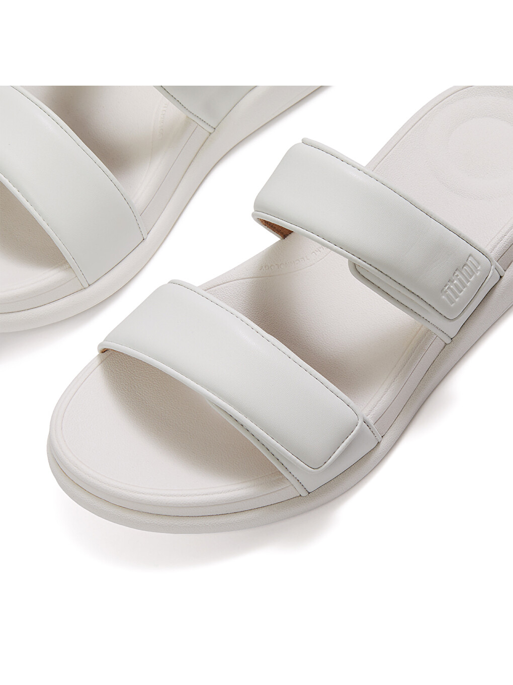 Beyaz Kadın Terlik IW2-090 / 675/ A99 /194 Fit Flop F-MODE GO Adjustable Two-Bar Slides-3