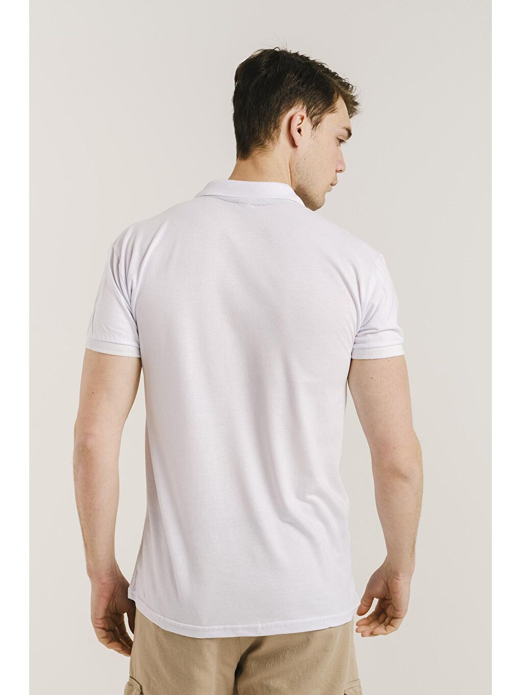 Beyaz Alcott Polo Yaka Slim Fit Erkek Tişört-2