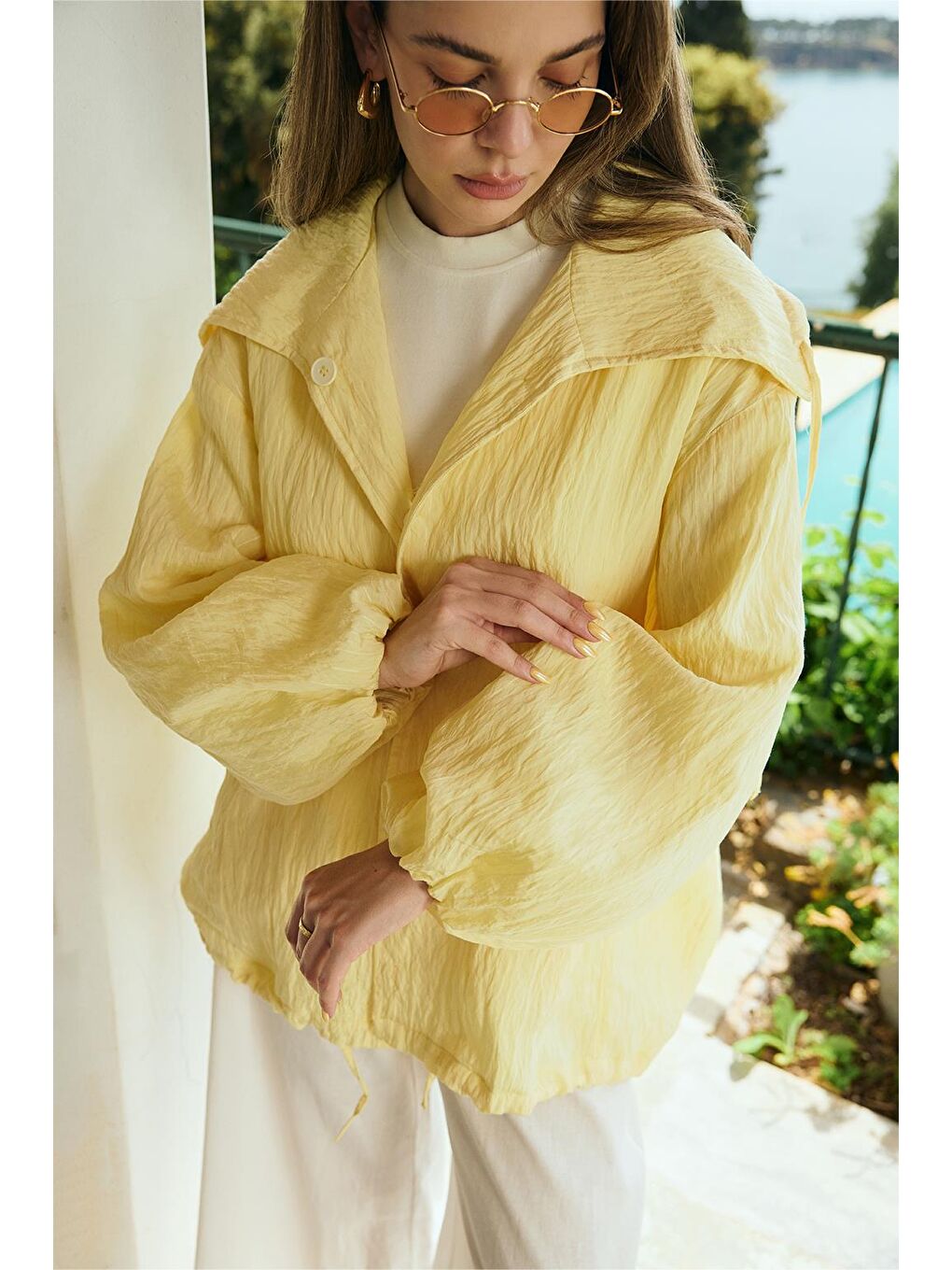 Remi Bomber Ceket Sarı-2