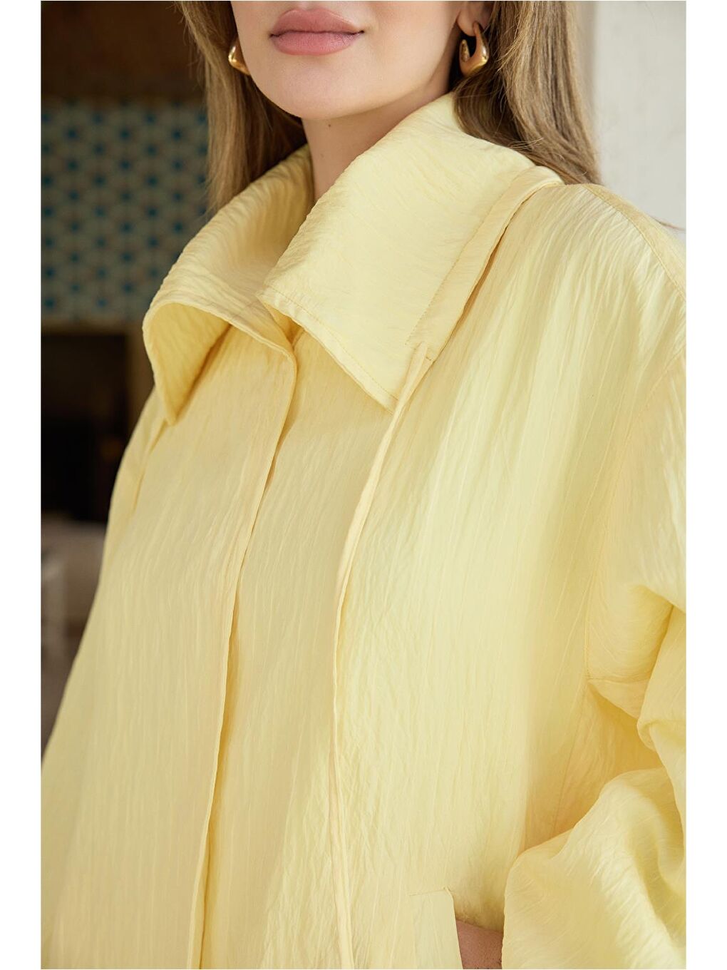 Remi Bomber Ceket Sarı-3